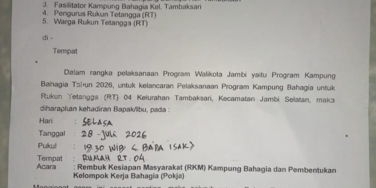 Kampung Bahagia Hadirkan Perubahan di RT 04 Tambak Sari, Warga akan Nikmati Hasil Pembangunan Berbasis