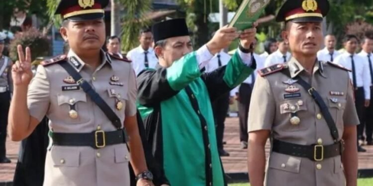 Sertijab Dua Kapolsek, Kapolres Mukomuko Ajak Jajaran Tingkatkan Pelayanan kepada Masyarakat